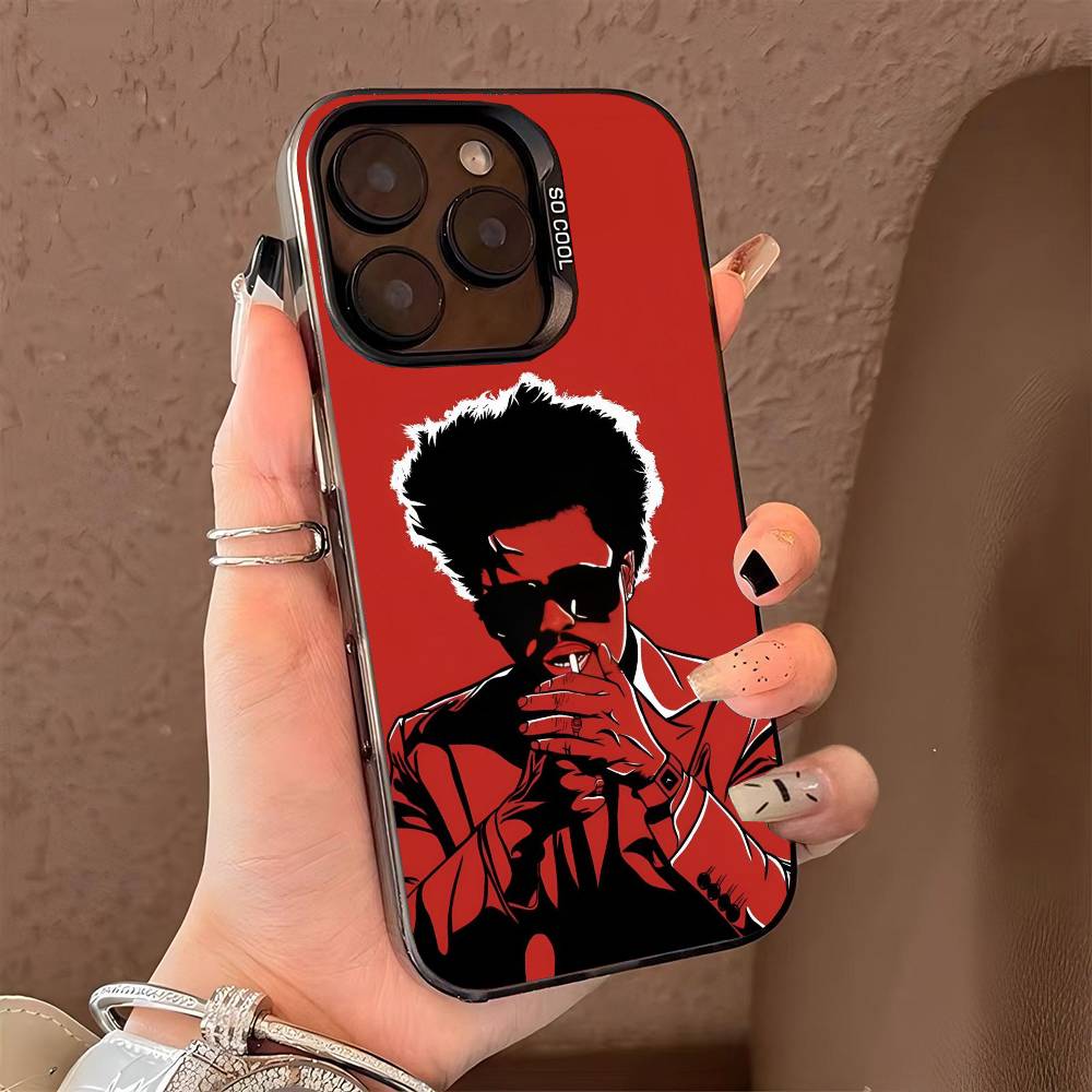 Singer The Weekend Phone Case for iPhone 17 17Air 16 15 14 13 12 11 Pro Max Plus Colorful Silver