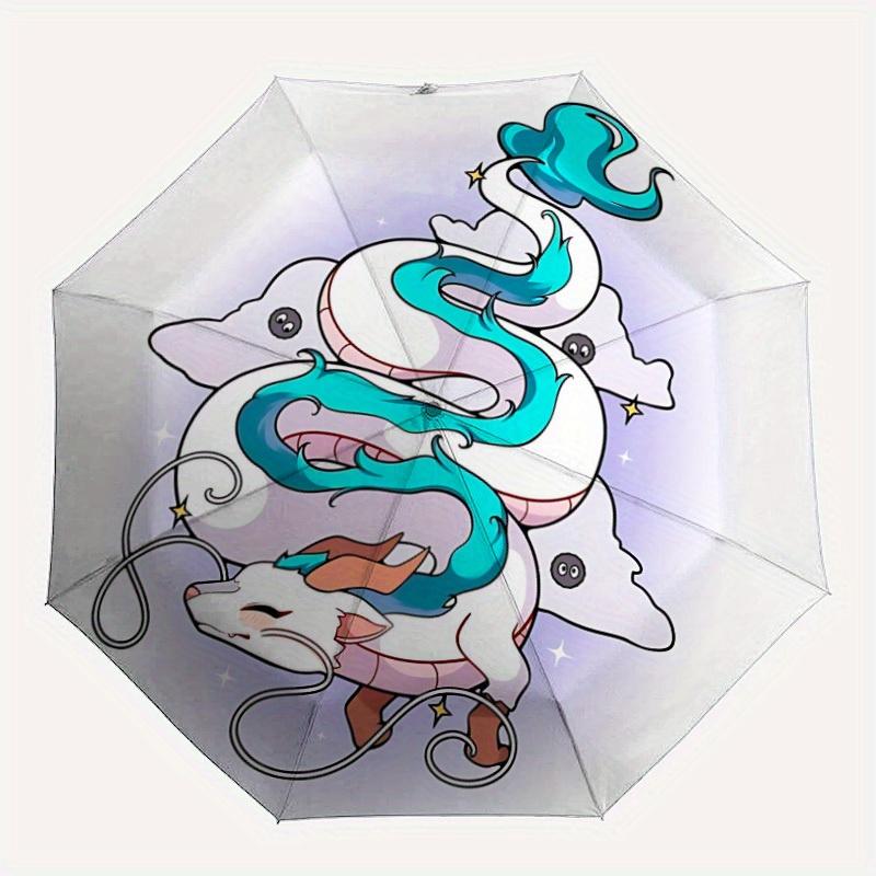 

1pc Dragon Cloud Automatic Open/close Folding Umbrella, Compact Portable Travel Umbrella, Durable Construction yy250809091