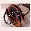 Borse a Spalla a Tracolla Stile Cinese Vintage per Donna Borse Tote con Stampa a Goffratura Grande Capacità Multitasche Borse Morbide