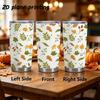 591ml Car Tumbler Autumn Maple Leaf Elements Straw Cup Tumbler With Lid Metal Drink Mug Straight Tumbler Leakproof Tumbler