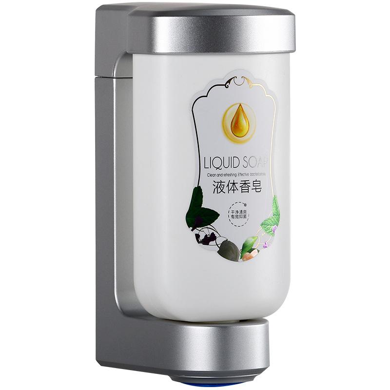 Hand Press Plastic Soap Dispenser Wall Mount Shower Liquid Soap Dispenser for Bathroom серебряный
