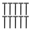 10pcs Disposable Trimmer Prevent Slipping Steel Double Blades Manual Trimming Tool for Hotel Black