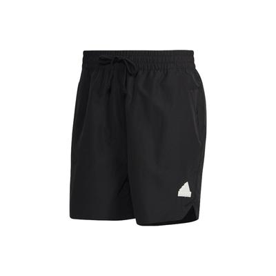 Solid Color Casual Logo Straight-Leg Sports Shorts Men Bottoms Black HN1935