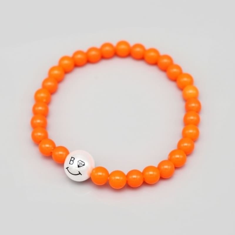 BONBEAU Pearl Smile Neon Ball Band Bracelet Pearl Smile Fluorescent Neon Acrylic Ball Bracelet