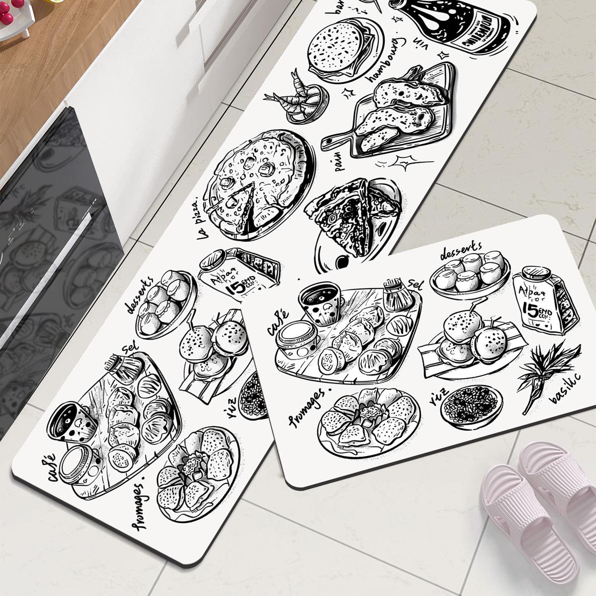 

Super Absorbent Kitchen Floor Mat Waterproof Kitchen Rug Anti Fatigue Non-slip Room Rug Floor Mat Washable 40CMx60CM