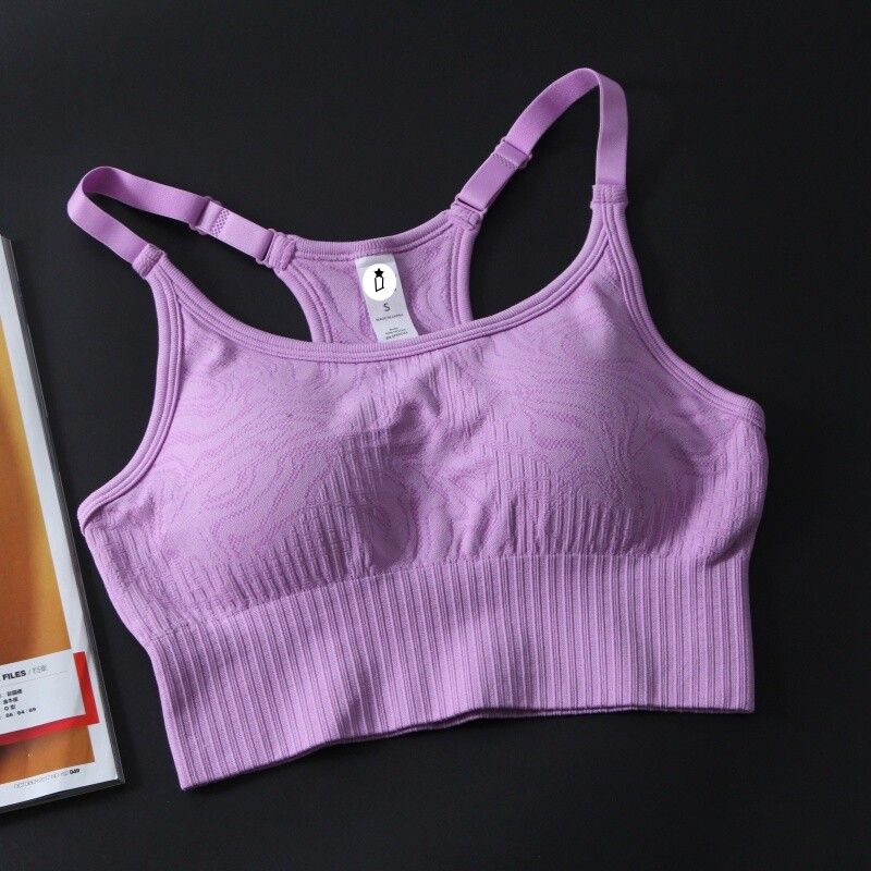And American Single Adjustable Sports Underwear Beautiful Back Comfortable Bubble Wrap Women's Running Yoga Breathable Quick-Drying Workout Bra