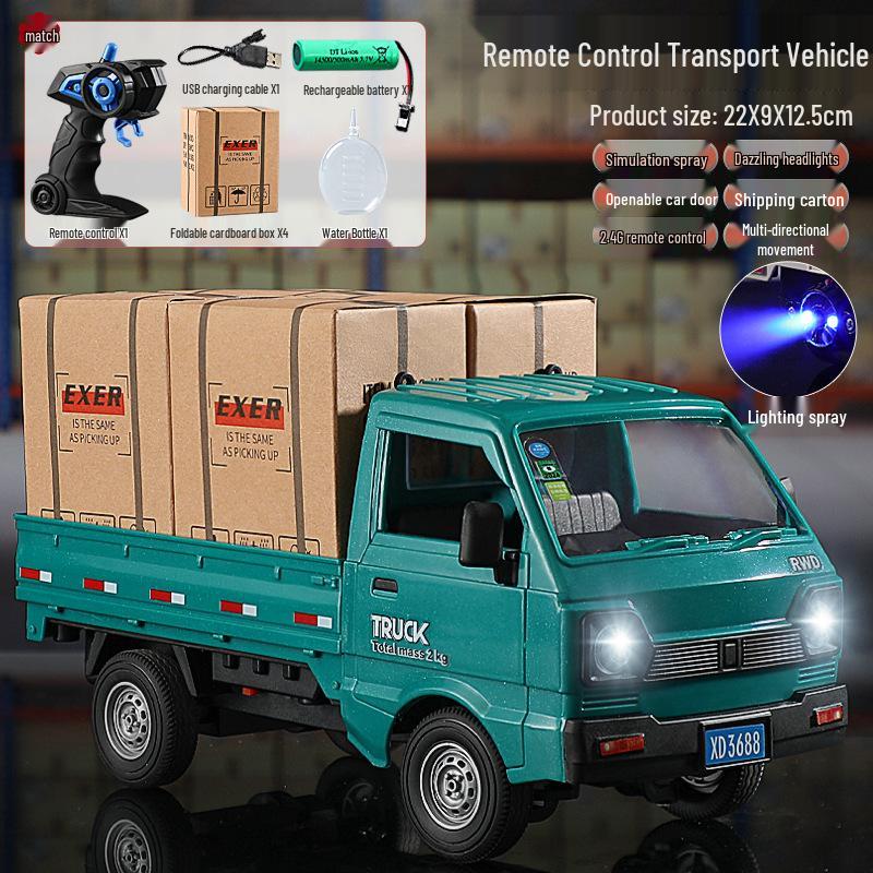 Cross1: 1:16 Remote Control Liuzhou Truck Model with Spray Feature - Children's Toy