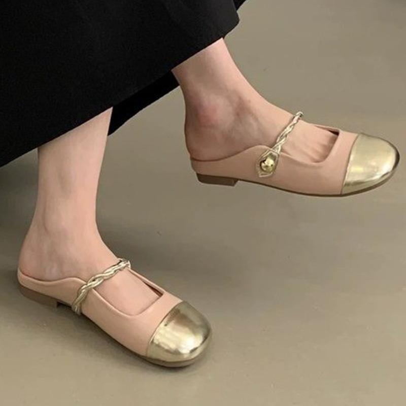 Fashion Flats Women Slippers Spring Casual Fashion Mules Shoes Dress Cozy Woman Sandals 2025 New Trend Designer Luxury Chaussures Femme