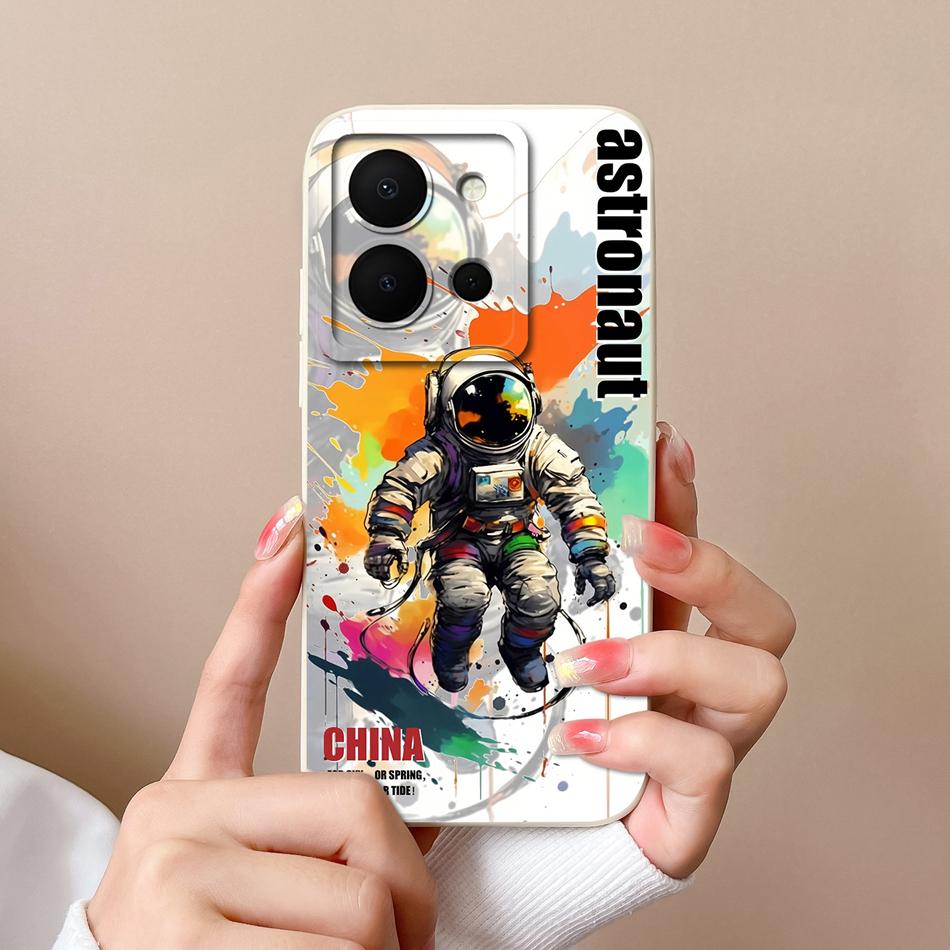 For Vivo Y36 4G 5G Phone Case Cute Design Camera Protection Back Cover For Vivo Y 36 Soft Liquid Silicone Shockproof Funda Shell