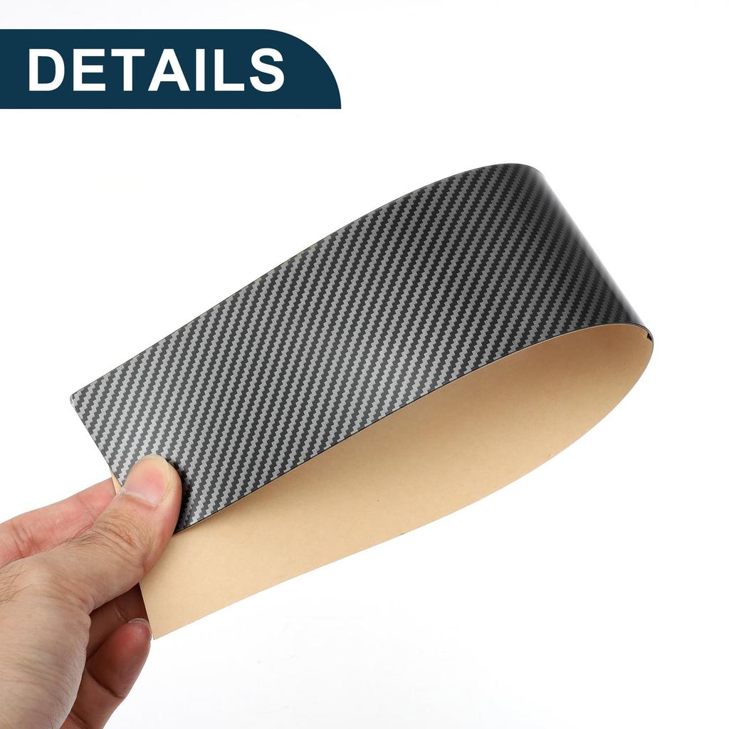 TUCKBOLD Door Pillar Window Trim Anti-Scratch Stickers for Honda Civic 2022-2024, Door Outer Exterior Covers, Carbon Fiber Pattern Black, 6 Pieces