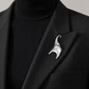 1pc Metal Glossy Pin For Women Unique Exquisite Suit Corsage Pins Party Jewelry Fashion Accessory
