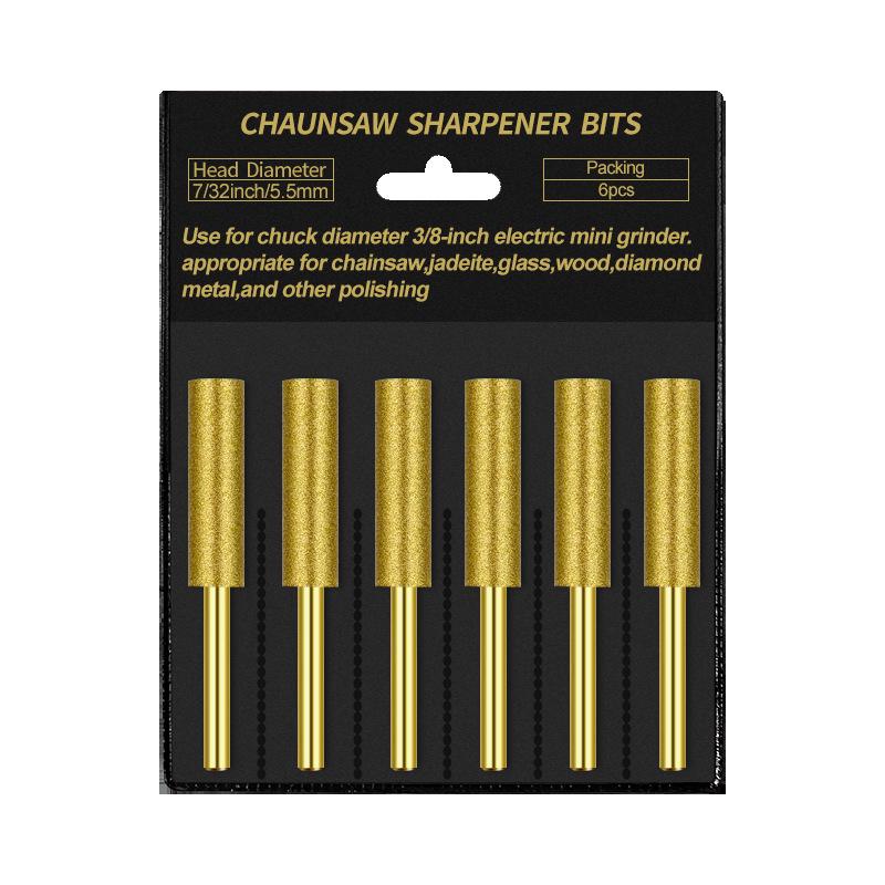 Electric Chainsaw Chain Sharpener Set with Abrasive Grinding Heads