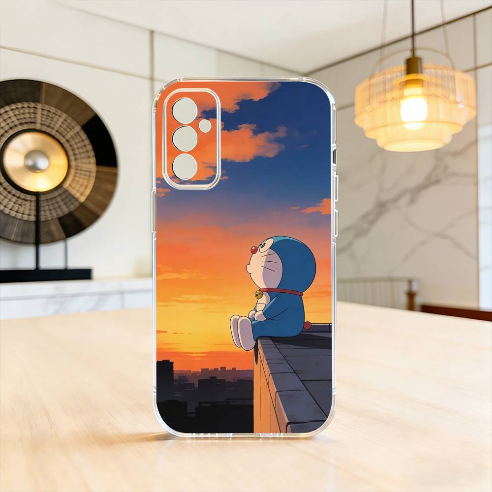 Süße Cartoon D-Doraemon Stoßfeste Handyhülle Transparentes Silikon Weich Für SamsungA10,12,20,21S,30,31,40,50,51,52,70,71