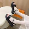 Outdoor Pearl Platform Women's Sandals On Sale Original Chic and Elegant Footwear 2025 Luxury Anti Slip Hot Korea Ladies Shoes