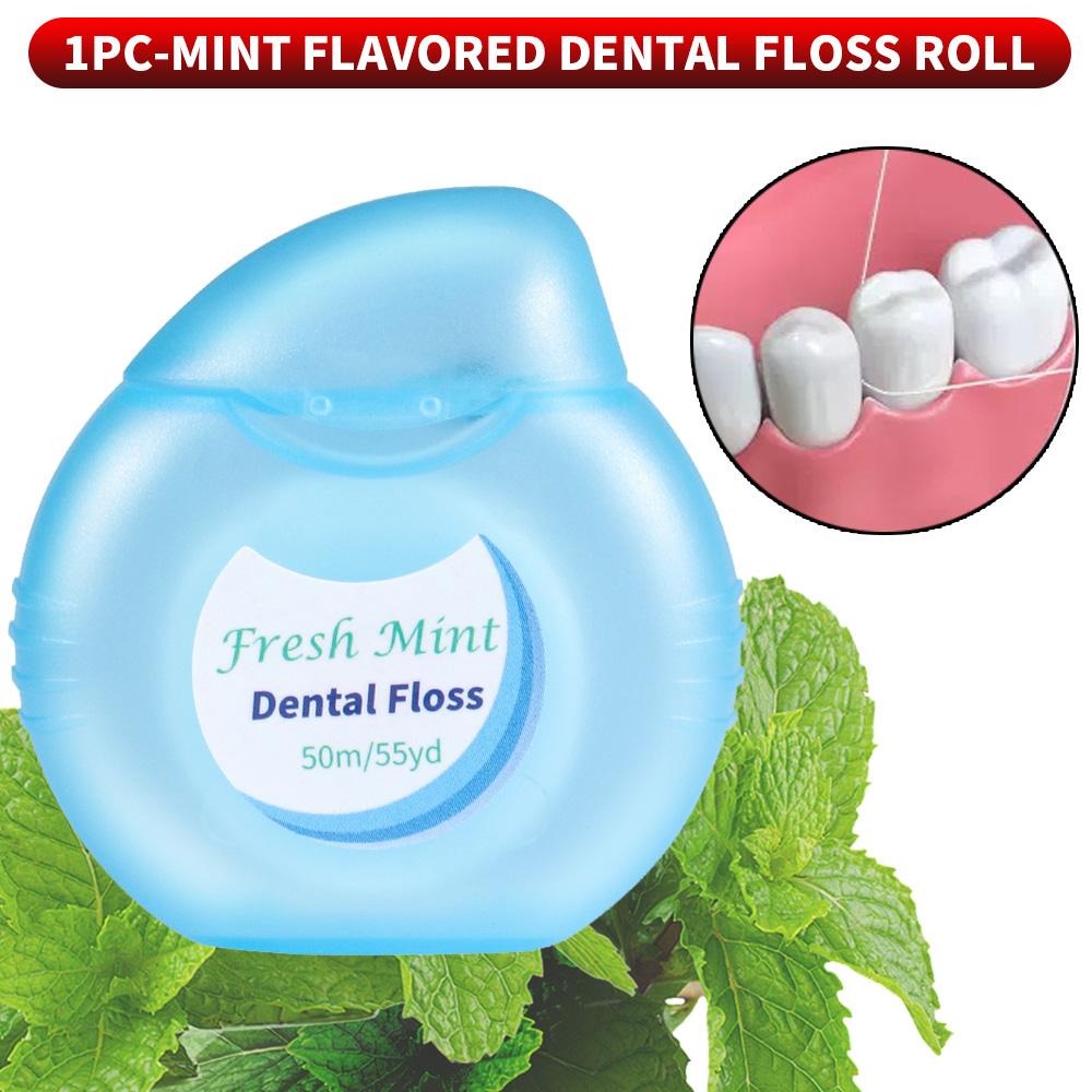 

6PCS/3PCS/1PC Peppermint Floss Roll - Cleaning Oral Tools - Floss Stick Adult Home Set