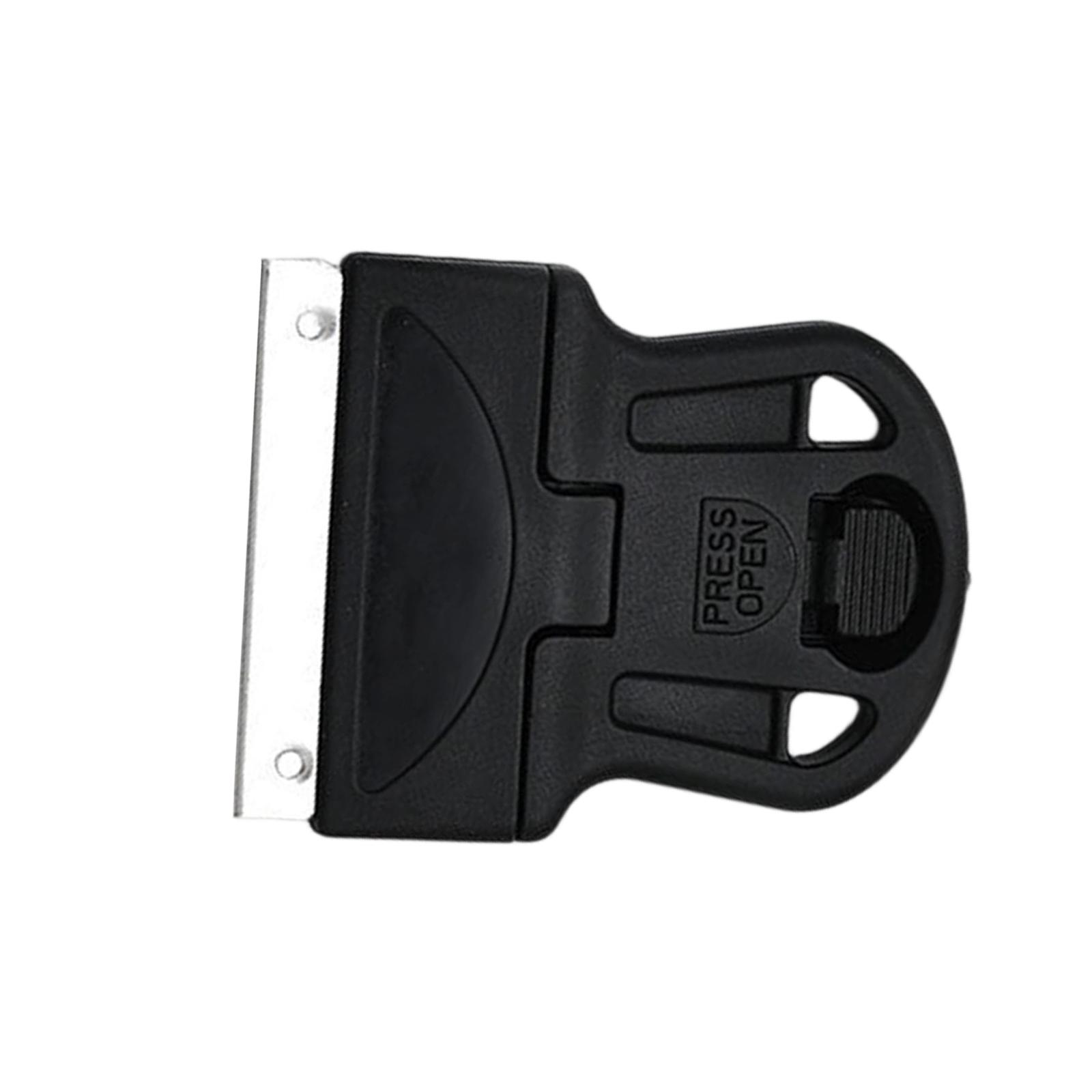 

Профессиональный инструмент для удаления лака с пластиковой ручкой и лезвием из нержавеющей стали для эффективного удаления клея со стекла чёрный