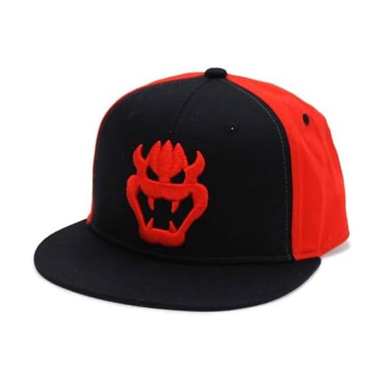Sanei Boeki Super Mario Bowser 3D Embroidered Cap with Inner Tape Print, Adjustable Size 56-61cm
