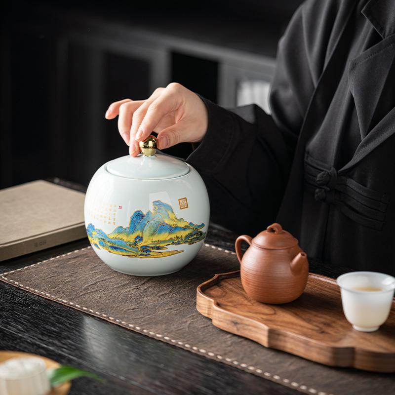 Ceramic Jars, Tea Jars, Household Storage Sealed Jars, Tea Boxes, Food Storage Containers, Tea Containers, Storage Bottles
