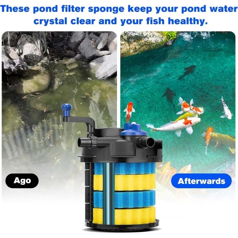 4 ks Houbička do filtru jezírka Filtrační médium Podložka Houbička do filtru jezírka pro CPF-2500 Náhradní díl Odolný