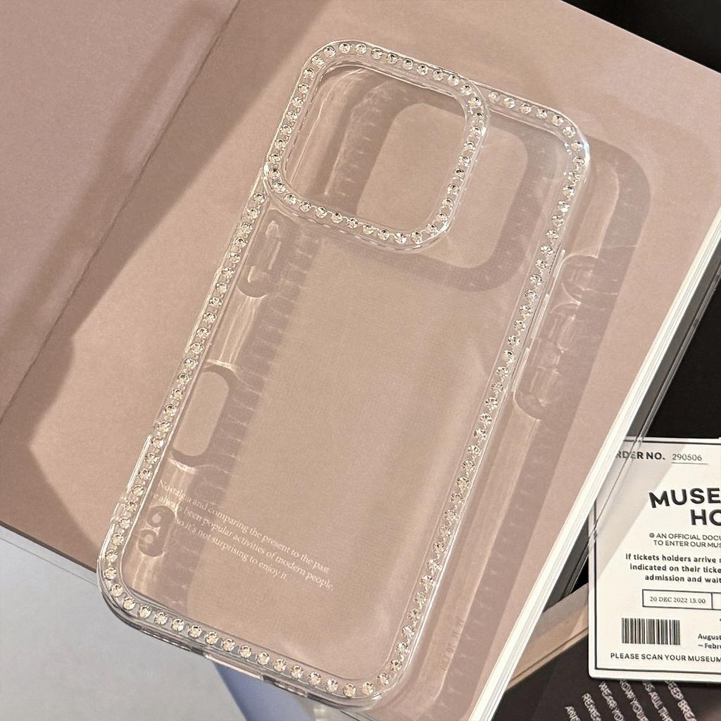 Rhinestone glitter transparent case suitable for Apple devices16Phone case17promax Anti-Fall iphone13Soft Cover1114
