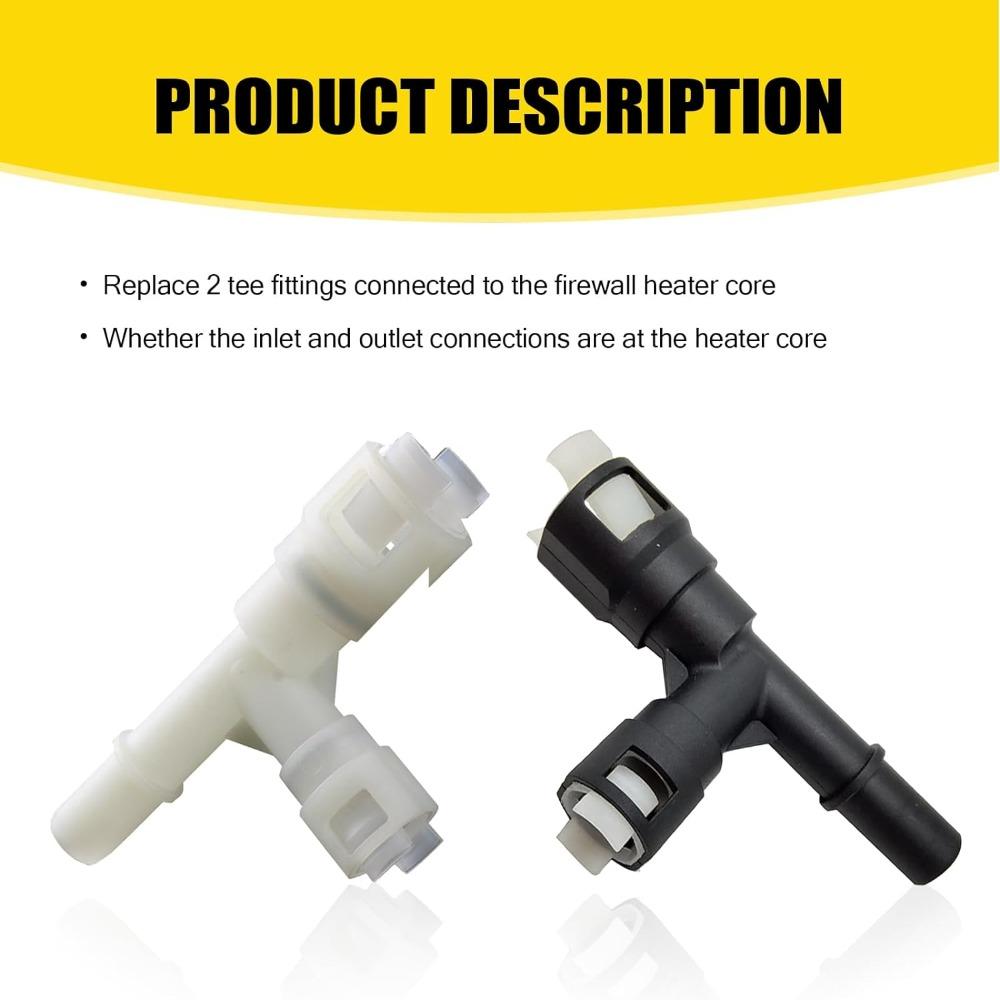 2 stücke Weiß Schlauch Anschluss Schwarz Automotive Stecker Heizung Core Stecker Für Auto