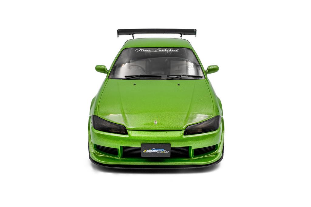 Solido 1/18 Scale Nissan Silvia S15 SPEC-R Aero 1999 Green SOLIDO Silvia Diecast Car [Parallel Import]
