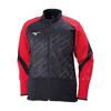 Mizuno Soccer Knit Trejer Zip Slim Black X Chinese Size M Warm-Up Shirt, Shirt, Stretch, Fit, Unisex, Red, P2MC8035,