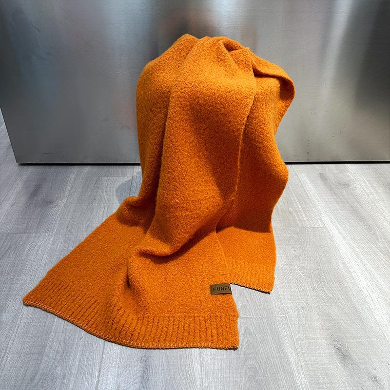 Autumn and winter new versatile thickened warm long high-end scarf student simple atmosphere shawl scarf