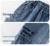 Kaka Panda Children's Spring Casual Jeans – Trendy Long Pants for Boys and Girls