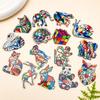 Cartoon Animal Mosaic Acrylic Jigsaw Pendant for DIY Jewelry
