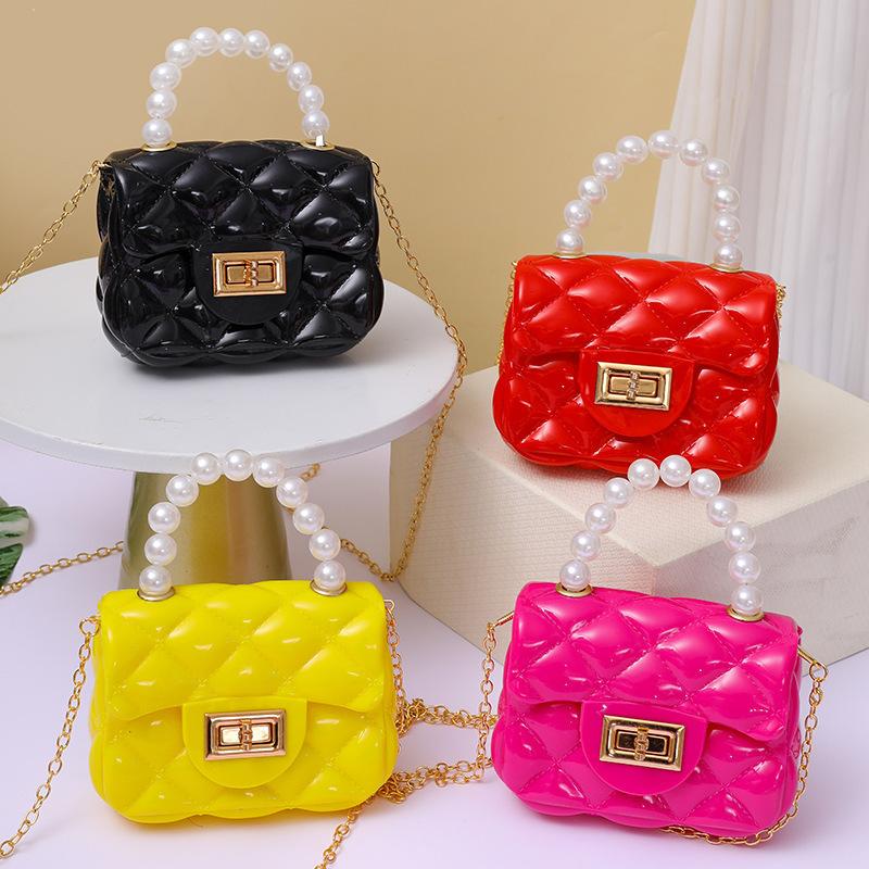 Moda Bambini Borse a Tracolla in Pelle PU Borse a Spalla a Forma di Cuore per Ragazze Portamonete Mini per Bambini Borsa Jelly Borsa a Mano per Bambini Regali