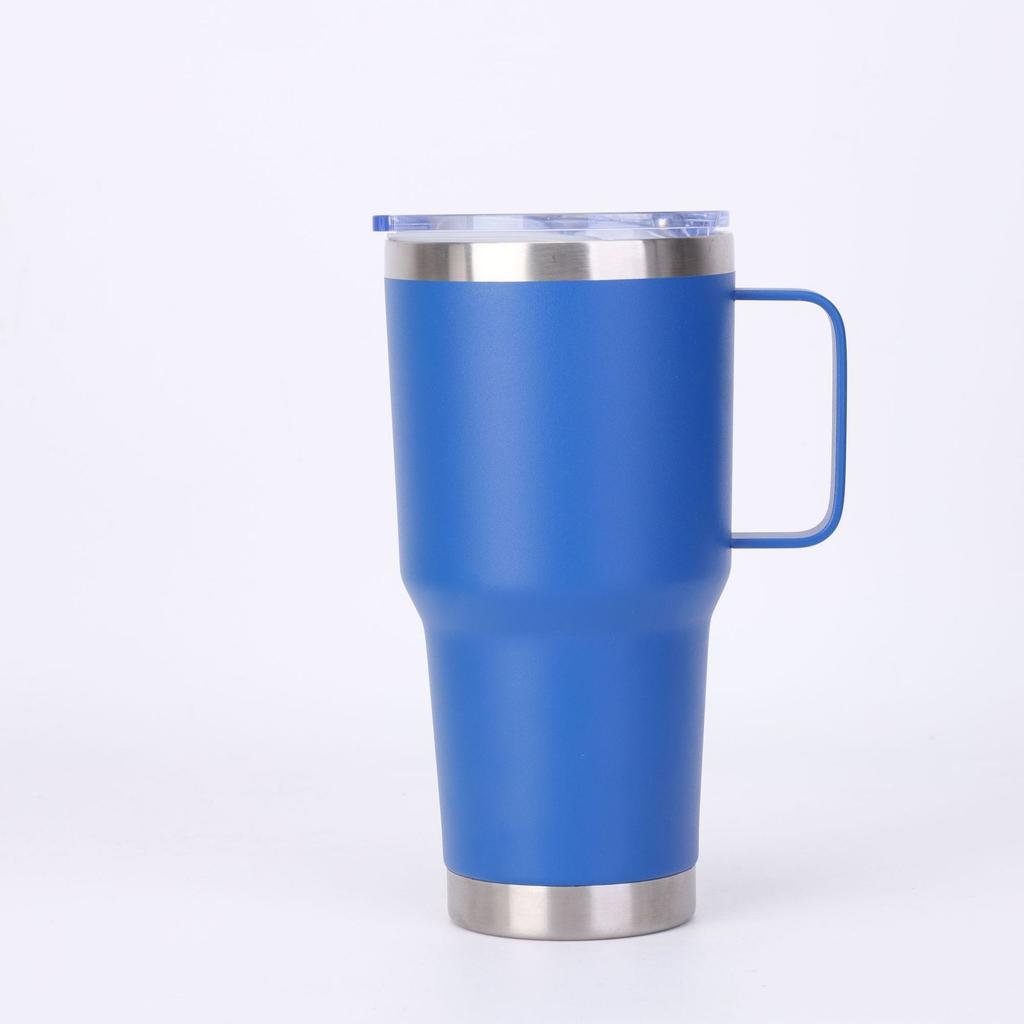 20oz/30oz Stainless Steel Car Thermos Bottle Tumbler with Handle Lid Insulated Travel Coffee Mug Double Wall Keep Drink Hot/Cold