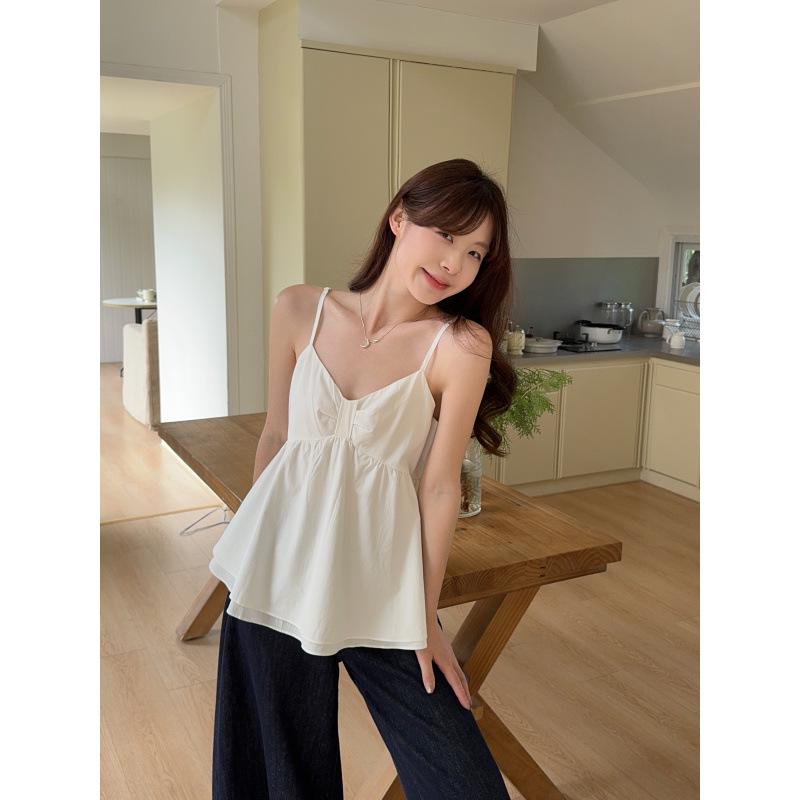 Plus Size Korean Style Sweet Slimming Camisole Top