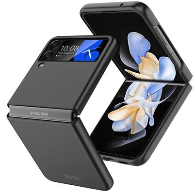 For Samsung Galaxy Z Flip 4 Matte Material,Screen Protection,Anti-Scratch Shockproof Phone Case-Black