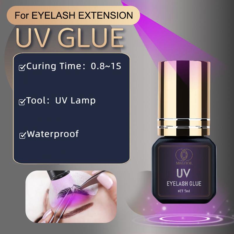 5Ml Uv Glue Adhesive For Eyelash Extensions 1S Fast Drying Strong False Eye Lash Extension Glue Long Lasting Uv Eyelash Glue