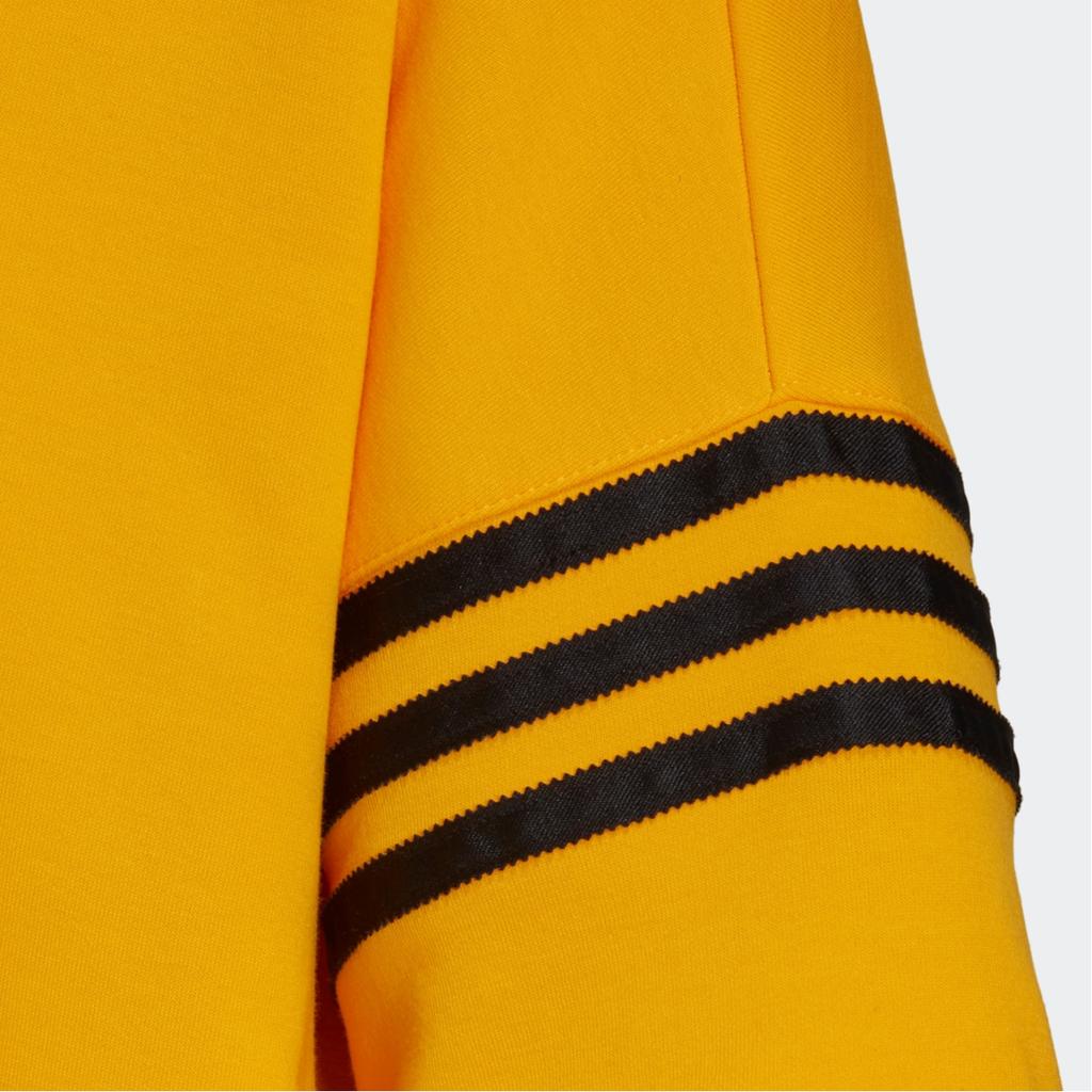adidas Originály Jednobarevné Logo Kulatý Výstřih Svetrové Šaty Dámské Šaty Žluté HM1748