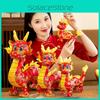 Printing Plush Dragon Toy Stuffed Animal Doll New Year Gift Home Decoration