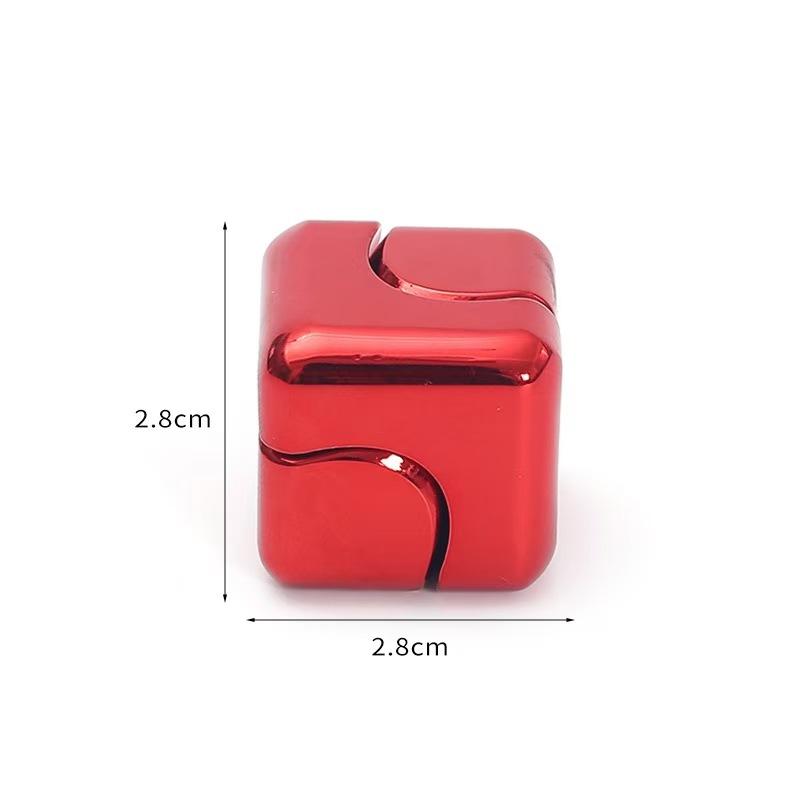 Metal Cube Spinner Fidget Toy Fingertips 3D Puzzle Gyro Gear Sensory Anti Stress Relief Educational Games for Kids Adults