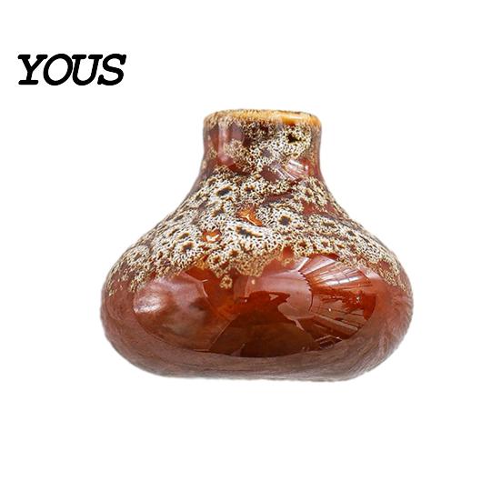 Locker Magnet Mini Ceramic Vase Refrigerator Magnet, 3D Chinese Style Flower Kitchen Decoration Fridge Home Office