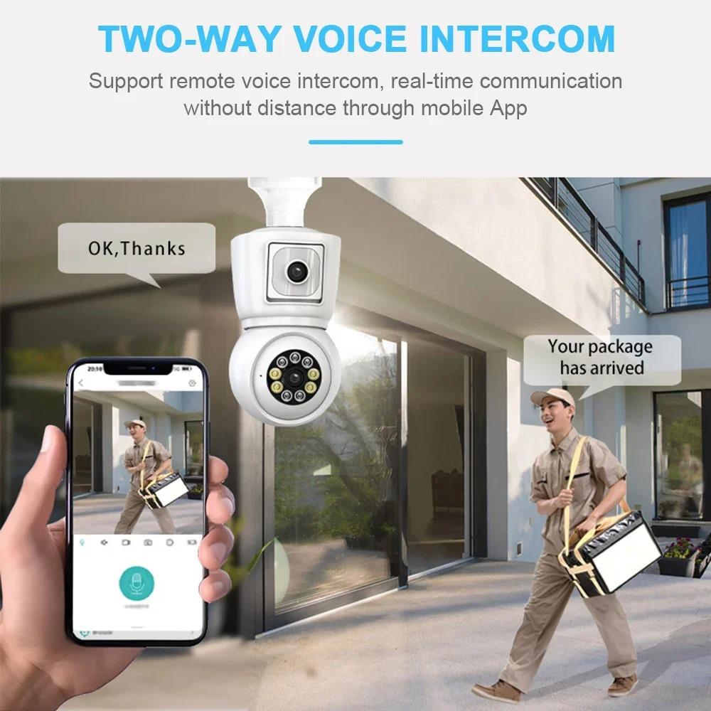 iCSee E27 Wireless Smart Surveillance Binocular Camera with Mobile Remote Monitoring