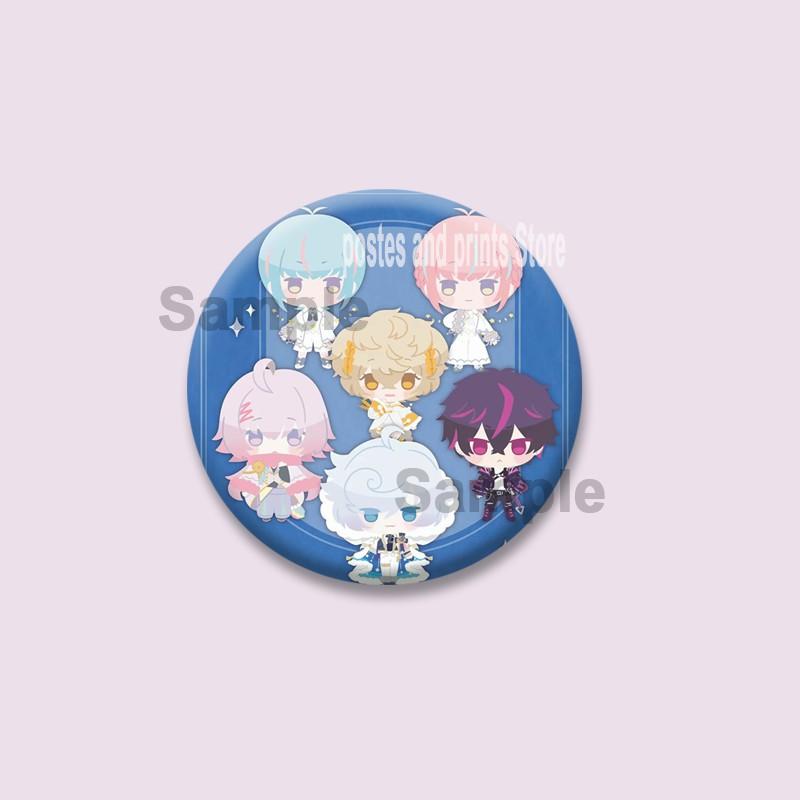 Cartoon Game Merold Kurode Hallritt Brooch Anime Fragaria Memories Lapel Pins Plastic Round Badge for Bag Hat Jewelry XMAS Gifts