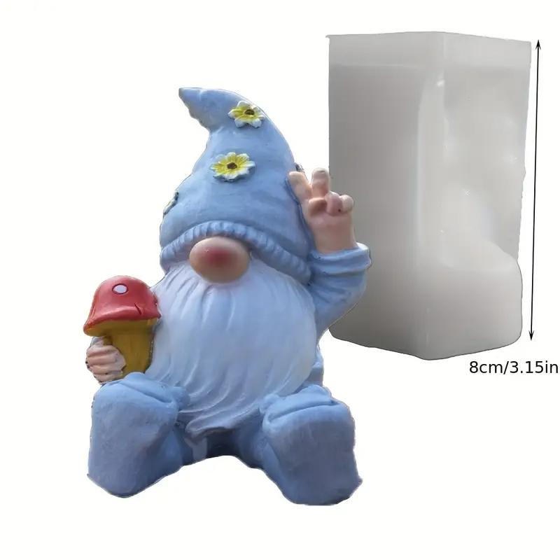 

Набор силиконовых форм для гнома-гриба своими руками - Нетоксичный многоразовый для лепки из глины//смолы/свечей/полимерной глины. Изготовление милой фигурки гнома