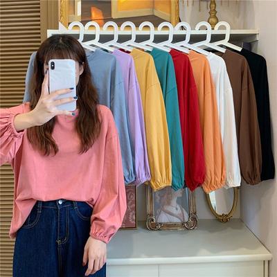 Women's Lantern Sleeve Shirt: Autumn & Spring Long Sleeve Top