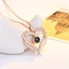 Love Shaped Projection Necklace For Women, European And American DIY Valentine's Day Gift