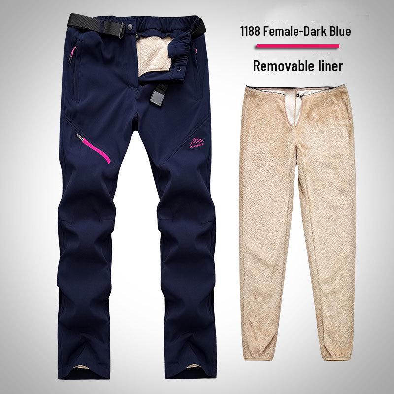 Pantalones de Montaña Unisex para Exterior Cortavientos e Impermeables con Forro Desmontable para Otoño/Invierno