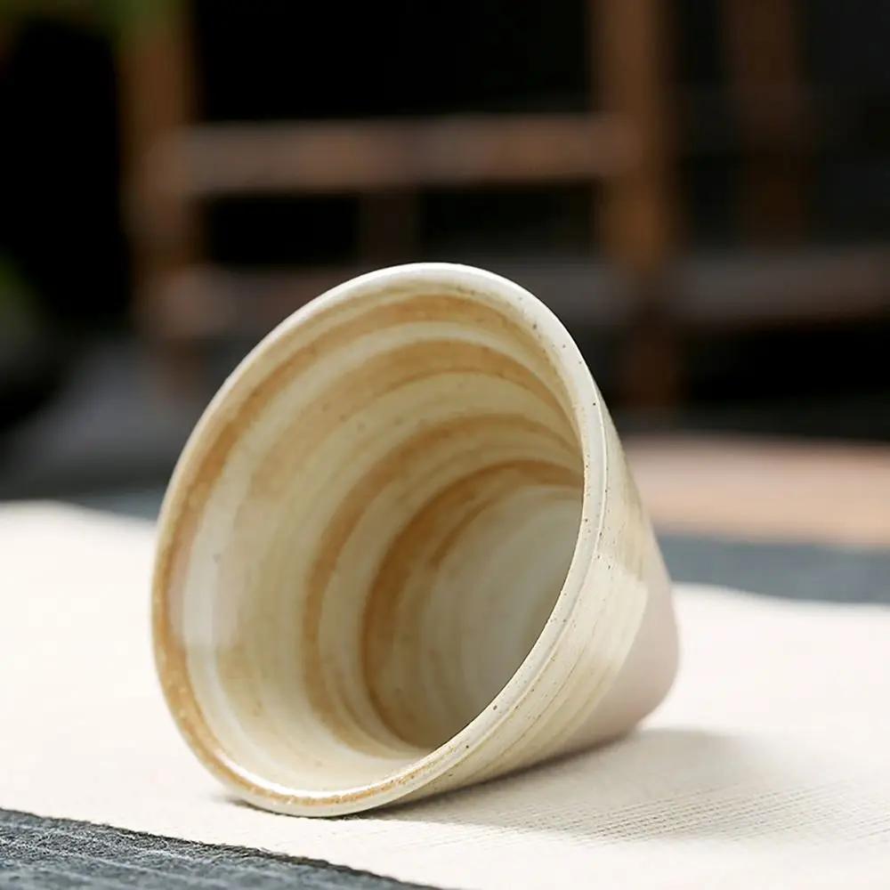 Trichter Kaffeebecher Japanischer Stil Keramik Teetasse Retro Kreativ Schön Konisch Wasserbecher Teegeschirr Haushalts Küchenutensil