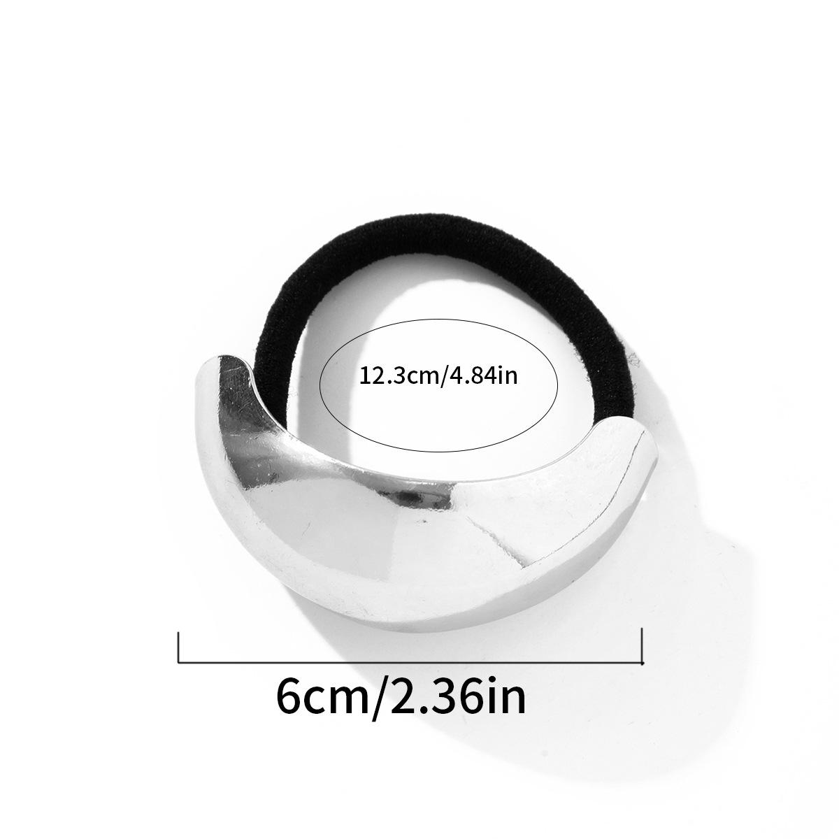 

Головной убор из сплава, гальванизированная повязка для волос, аксессуары для волос Premium Sense ins, глянцевая U-образная черная резинка для волос