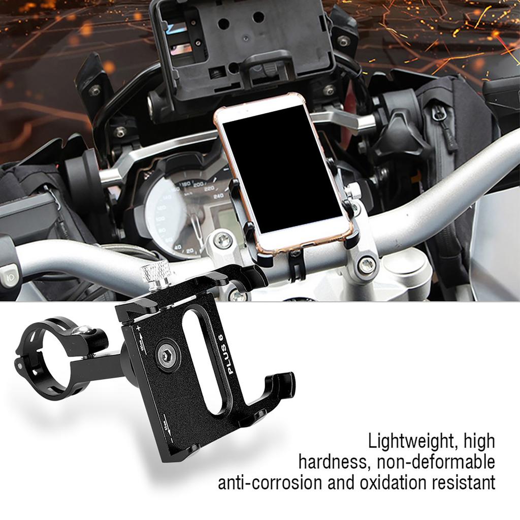 Road Bicycle Mountain Bike Mobile Phone Holder with 360 Degree Rotation Black