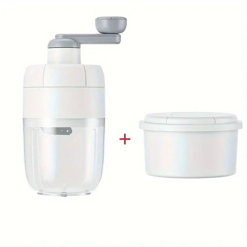 Manual Home Small Shaved Ice Machine Fruit Smoothie Maker Hand-Shake Ice Crusher Smoothie Ice Cream Maker For Home Kitchen