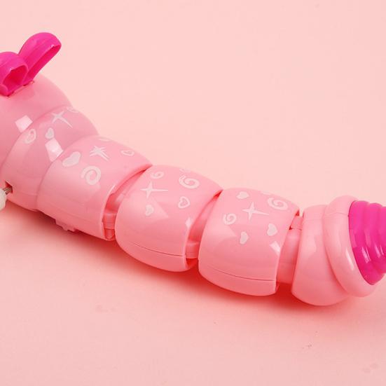 Wind-up Caterpillar Toy Cartoon Caterpillar Crawling Toy Toddlers Boys Girls Educational Interactive Spring Clockwork Animal Toy
